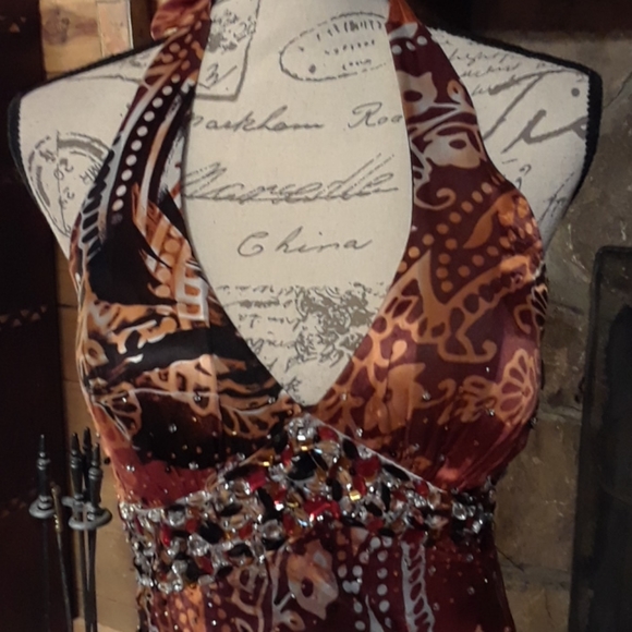 Silk beaded maxi by Mary L. Couture - Picture 2 of 10